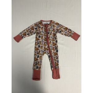 Cozco Bambi Deer Disney Print Sleeper Zippy 0-3 Months Bamboo Girls